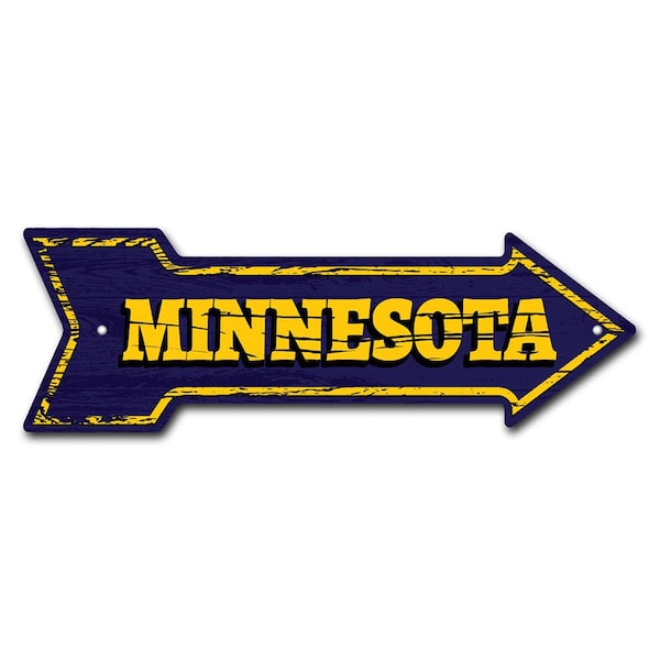 Signmission Minnesota 2 Arrow Sign Funny Home Decor 18in Wide P-ARROW-999744 - main
